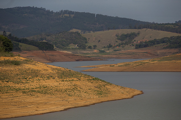 A represa Jaguari-Jacare, em Joanpolis, uma das que formam o sistema Cantareira