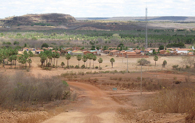 Vista da cidade, Aroeiras do Itaim (PI), onde foi confirmado primeiro caso de 