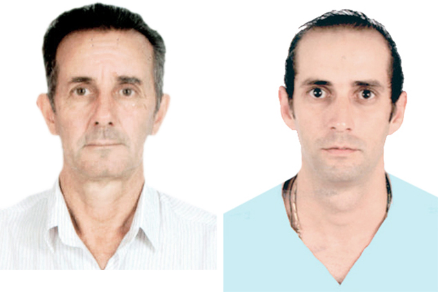 Srgio Aparecido Franco, 58, e Srgio Aparecido Franco Jnior, 30, que morreram em acidente de trabalho nesta quinta (18)