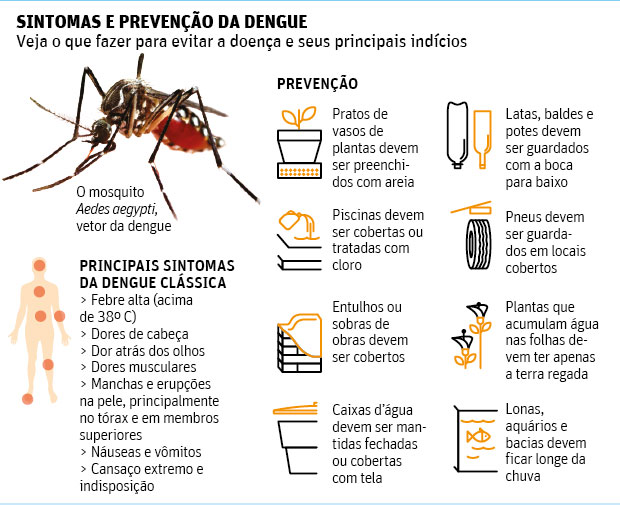 Vos principais sintomas da dengue e dicas para evitar a doença