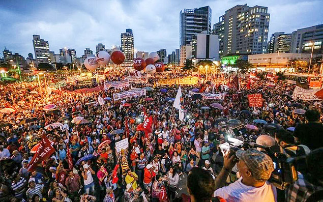 Protesto do MTST no Largo da Batata, na zona oeste da capital paulista