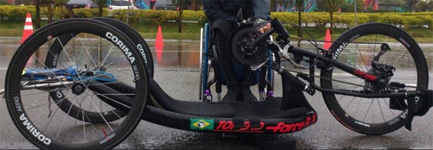 Imagem da handbike recuperada pelo paraciclista Eduardo Camara, 39, aps ter sido roubada no Rio 