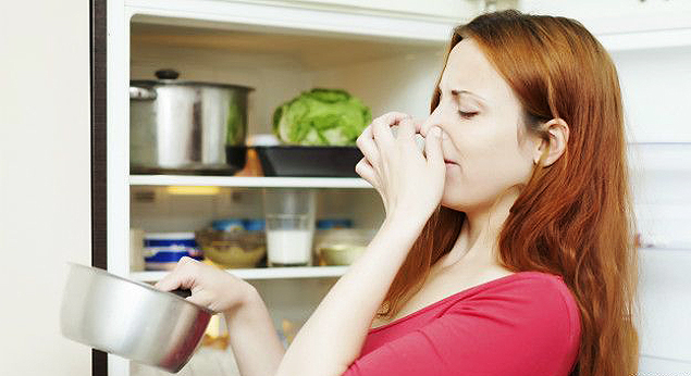 Coloque um prato com bicarbonato de sdio dentro da geladeira para absorver odores indesejveis
