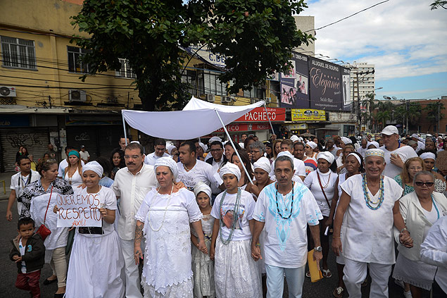 Una protesta contra la intolerancia religiosa en Río de Janeiro 