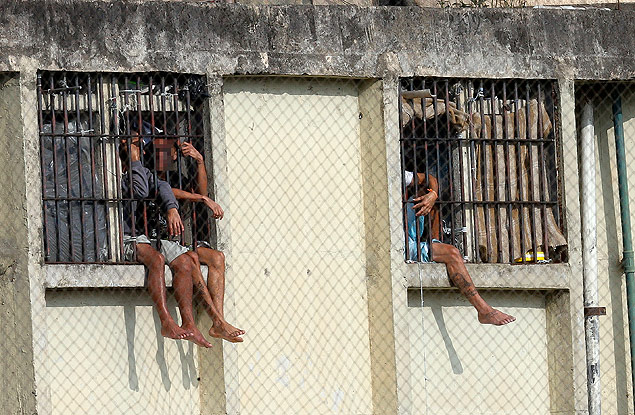 GUARULHOS SP, BRASIL. 03.06.2015. Presos na penitenciaria 