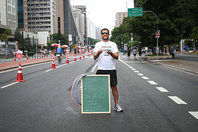 "Queremos dar vida s pessoas", diz Nelsinho Santos, 36, do Movimento PaulistaAberta