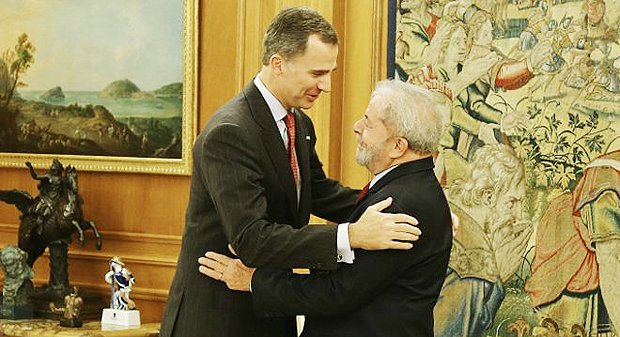 Durante visita à Espanha, Lula também se encontrou com o rei espanhol, Filipe 6º