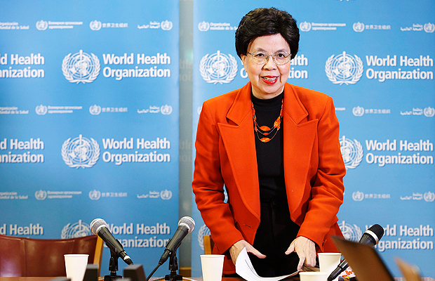 Diretora-geral da OMS, Margaret Chan, durante comitê da organização em Genebra (Suíça) 