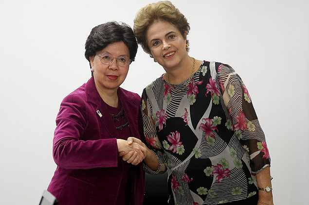 A presidente Dilma Rousseff recebe Margaret Chan, diretora-geral da OMS, no Palcio do Planalto