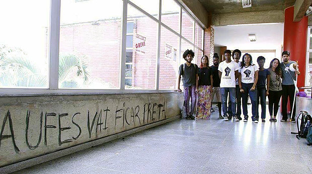 Membros do Coletivo Negrada na Universidade Federal do Espirito Santo