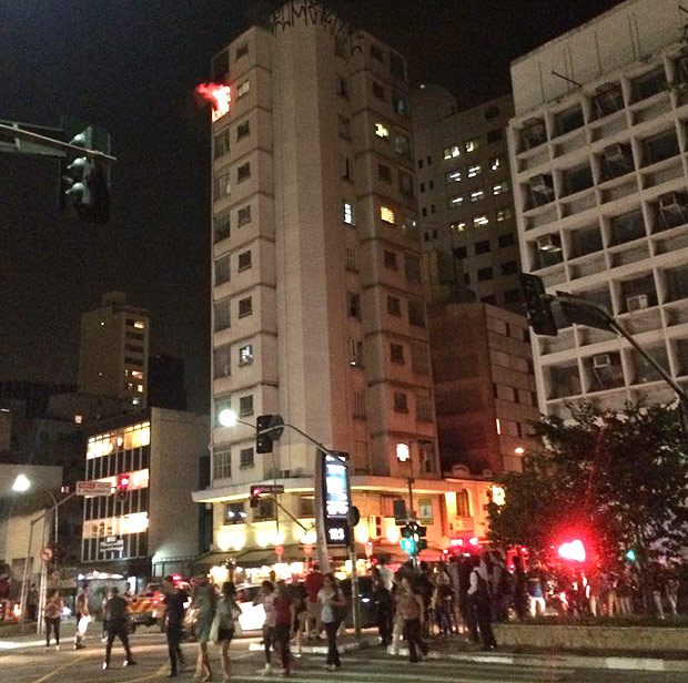 Sao Paulo, SP,Brasil 24.04.20 Incendio em predio na Avenida Consolacao. Foto: Eduardo Knapp/Folhapress cod 0716