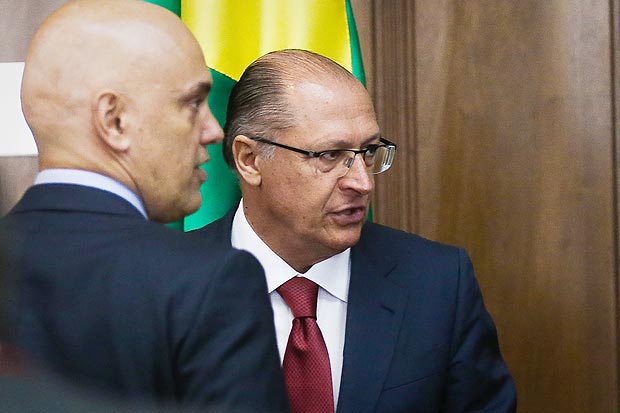 Alckmin e secretário Alexandre de Moraes participam de lançamento de portal de transparência