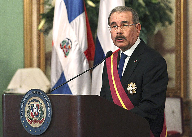 Presidente da Repblica Dominicana, Danilo Medina, em novembro; ele conquistou a reeleio no domingo (16)