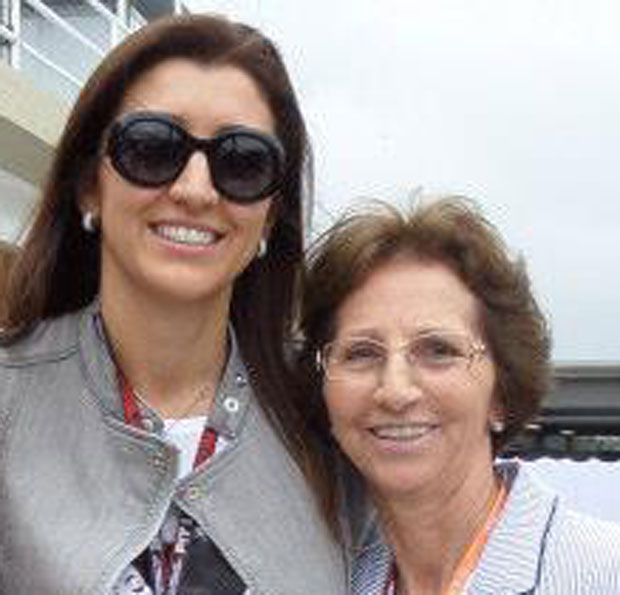 Fabiana Flosi e Aparecida Schunck, sogra do empresrio da F-1 Bernie Ecclestone