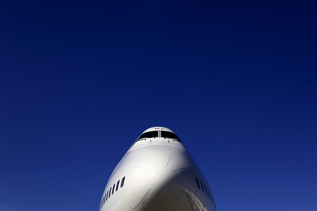 A British Airways Boeing 747 passenger aircraft is parked at Heathrow Airport in west London, in this April 7, 2011 file photo. The jumbo jet, for many years the workhorse of modern air travel, could be close to running out of runway. Last year, there were zero orders placed by commercial airlines for new Boeing 747s or Airbus A380s, reflecting a fundamental shift in the industry toward smaller, twin-engine planes. To match Insight AEROSPACE-JUMBO/ REUTERS/Stefan Wermuth/Files ORG XMIT: FIL503