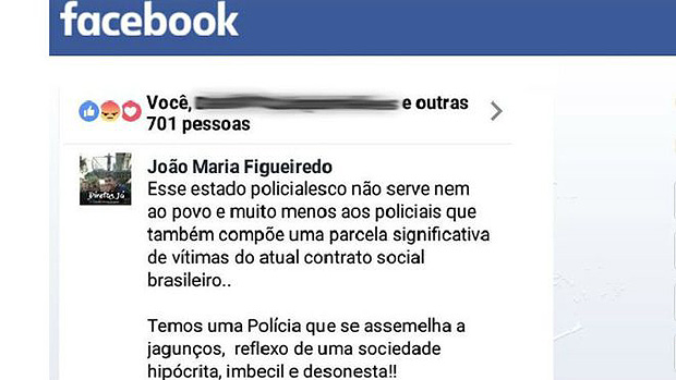 Soldado punido por 'desrespeitar instituio' disse  BBC Brasil que 'nossa conduta tem reflexos diretos no tratamento ao povo': 'Um pm que dorme em ambiente inspito, que come mal, que  mal tratado,  uma bomba prestes a estourar em cima do povo'