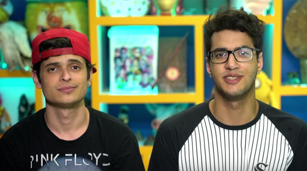 Youtubers Lukas Marques e Daniel Molo em vídeo que fala do reforma do ensino médio