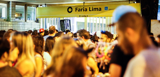 Metr Faria Lima Ficou com as portas fechadas durante a disperso no sbado (20)