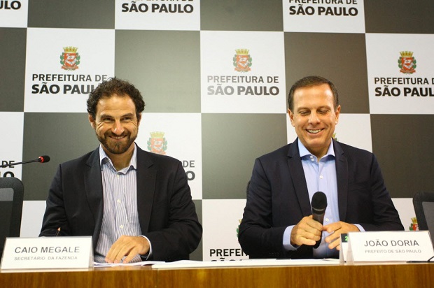 O secretrio da Fazenda, Caio Megale, e o prefeito Joo Doria (PSDB), em evento da prefeitura na quarta-feira passada (2)