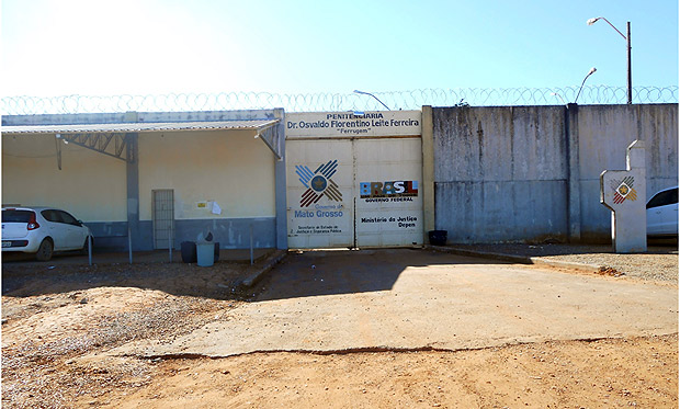 Fachada da penitenciaria Osvaldo Florentino Leite Ferreira, em Sinop, onde cinco presos foram mortos