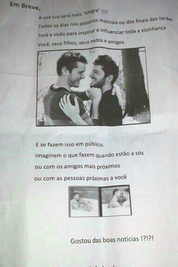 Casal gay  vtima de homofobia em bairro residencial de Curitiba (PR)