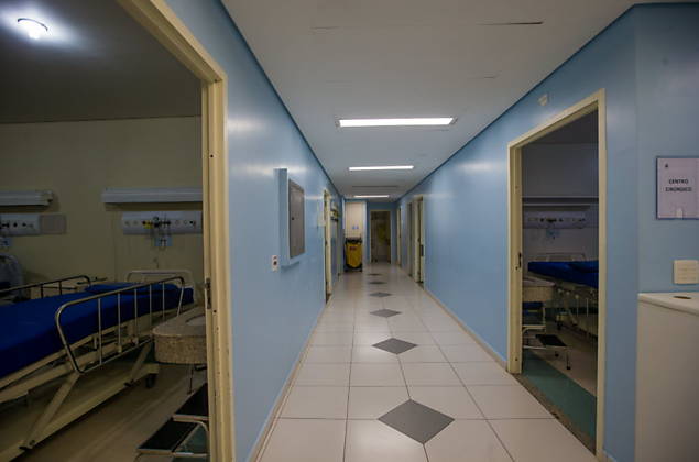 Um dos quatro andares do Instituto de Câncer Arnaldo Vieira de Carvalho, fechado por falta de verba