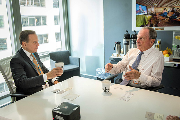 Doria se encontra com ex-prefeito Michael Bloomberg em Nova York