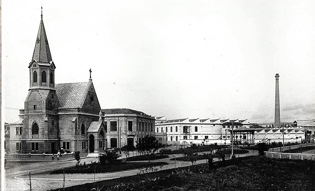 Vista parcial da Vila Maria Zlia, em 1919; construo teve incio em 1912