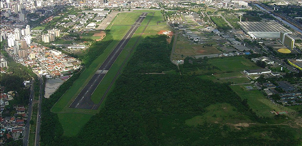 Imagem do aeroporto Campo de Marte, na zona norte de São Paulo, que deve virar parque