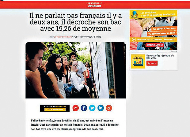 le Figaro' destaca que Felipe no falava francs h 2 anos 