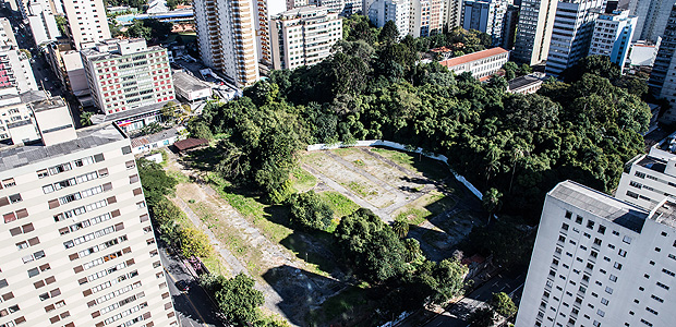 Vista aerea do Parque Augusta. Um avanco nas negociacoes entre a Prefeitura de Sao Paulo e construtoras deve abrir caminho para a criacao do Parque Augusta, no centro da cidade.