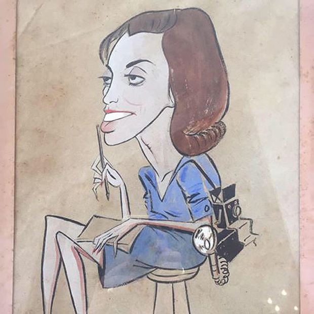 Emlia Ana Ferreira Mac Dowell (1937-2017), em caricatura de Dino (1961)