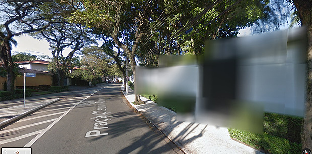 Imagem desfocada da casa do prefeito Joo Doria no Google Maps