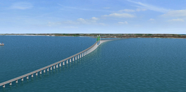 Projeto de ponte de 12 km que pode ligar Salvador e a ilha de Itaparica com custo estimado de R$ 6 bi