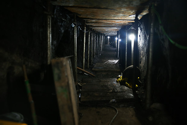 SAO PAULO/SP BRASIL. 03/10/2017 - Tunel de 600 metros escavado para chegar ao cofre da base de distribuicao do Banco do Brasil em Sao Paulo, na Chacara Santo Antnio, em Santo Amaro (zona sul)..(foto: Zanone Fraissat/FOLHAPRESS, COTIDIANO)***EXCLUSIVO***