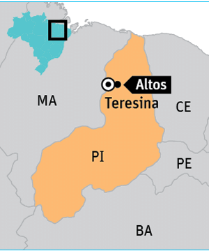 Onde fica a cidade de Altos, no Piau, onde um menino foi encontrado na cela de um estuprador
