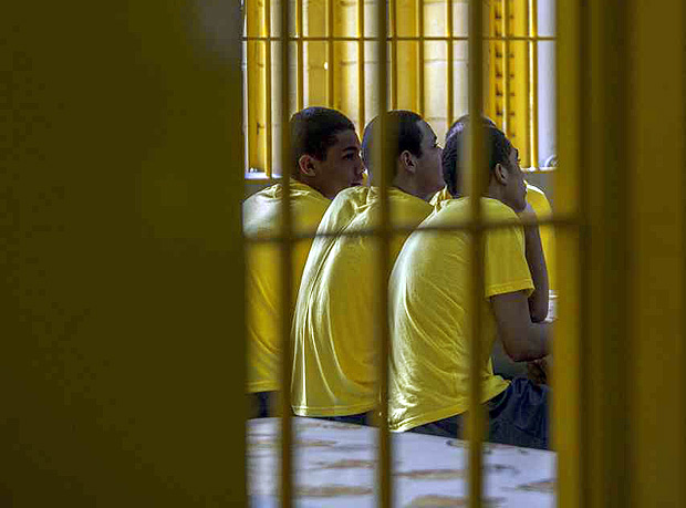 Inmates at Fundao Casa, a youth detention center, in So Paulo 