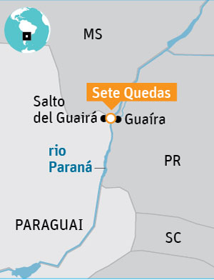 Onde fica Sete QuedasSalto del Guair, Guara, rio Paran, PR, Paraguai