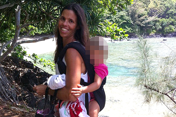 A brasileira Telma Boinville, que foi morta no Hava, com a filha