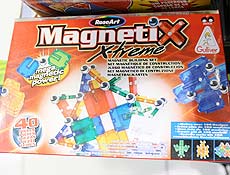 Foto do brinquedo Magnetix, da Gulliver, que poder ser trocado a partir do dia 1