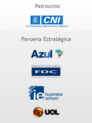 Patrocínio: Confederação Nacional de Indústria e Vale, Parceria Estratégica: UOL, Deloitte e Fundação Dom Cabral