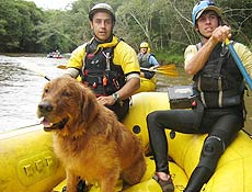 Em Brotas(interior de SP), agora  possvel fazer rafting acompanhado do cachorro