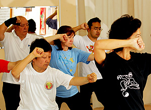 Aula na Sociedade Brasileira de Tai Chi Chuan, em SP