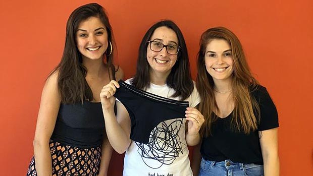 Rassa Kist, Nicole Zagonel e Francieli Bittencourt se dividem entre a faculdade e a marca de calcinhas