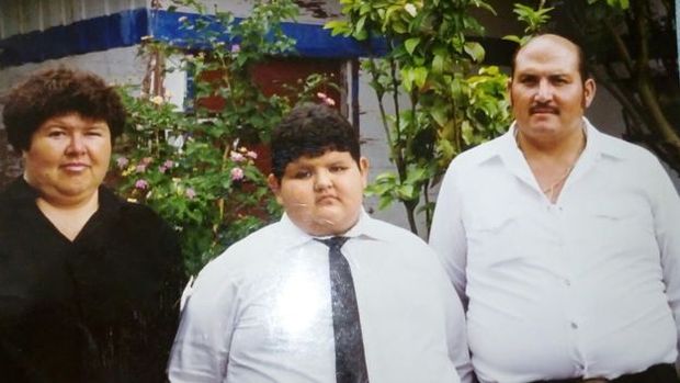 At os seis anos, Juan Pedro Franco ganhou uma mdia de dez quilos por ano
