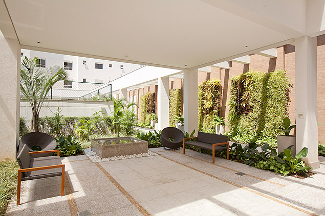 Jardim do edifcio Blanc Campo Belo, que custa a partir de R$ 3,2 milhes