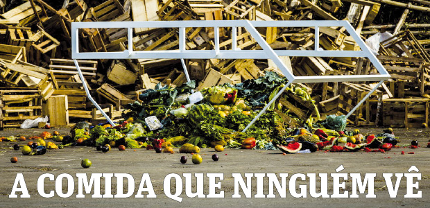 Brasil descarta 1/3 da comida que produz; na foto, interveno de Eduardo Srur na Ceagesp
