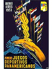 Pôster dos Jogos Panamericanos de Buenos Aires - 1951