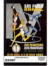 Pôster dos Jogos Panamericanos de São Paulo - 1963