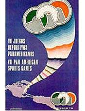 Pôster dos Jogos Panamericanos da Cidade do México - 1975